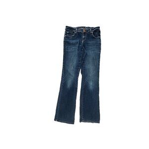 INC Bootleg Curvy Fit Women's size 6 Long Dark Wash Blue Denim Jeans